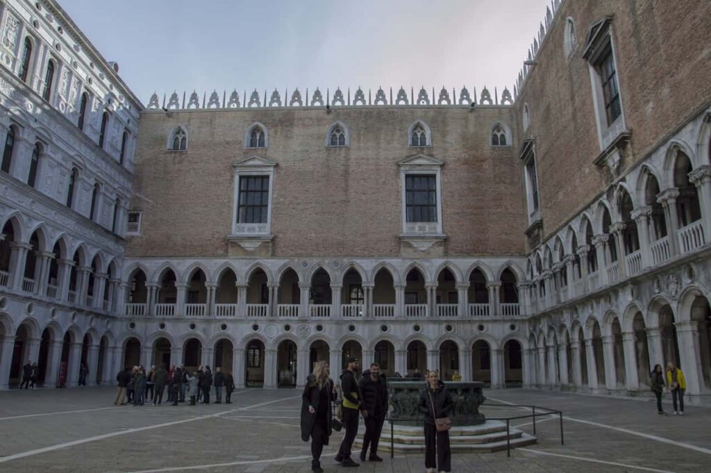 facades of doge's palace in venice